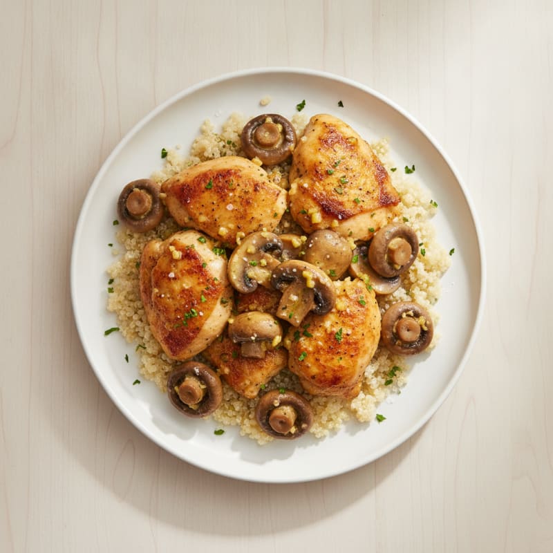 Roasted Garlic Butter Mushrooms