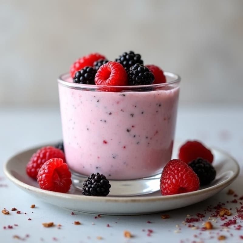 Creamy Greek Yogurt Protein Mousse with Mixed Berries