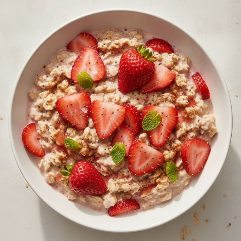 Strawberry Shortcake Overnight Oats