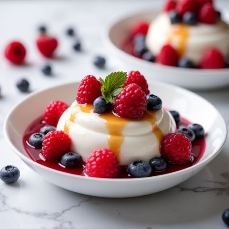 Silky Greek Yogurt Protein Mousse with Mixed Berries