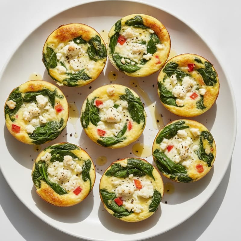 Baked Spinach and Feta Egg Cups