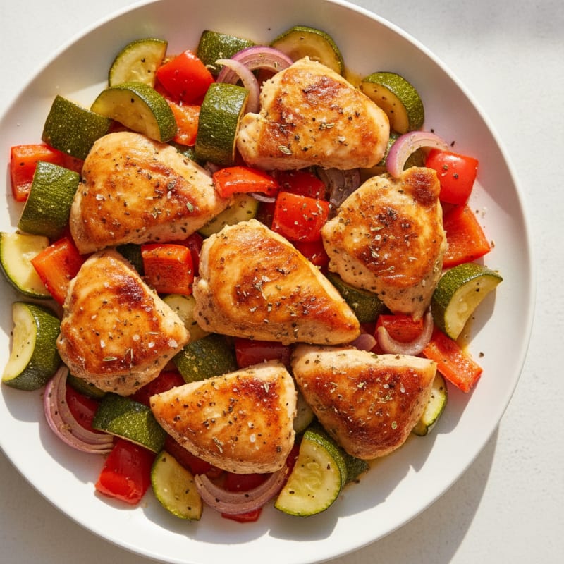 Herb-Roasted Mediterranean Chicken and Vegetables