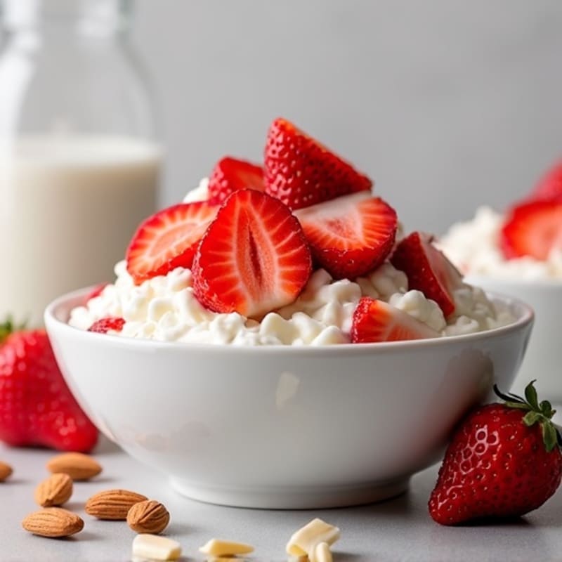 Protein-Packed Greek Yogurt Strawberry Shortcake Bowl