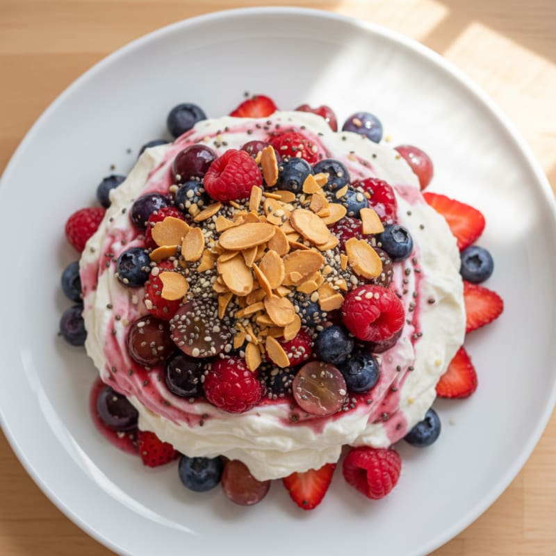 Greek Yogurt Protein Parfait with Mixed Berries