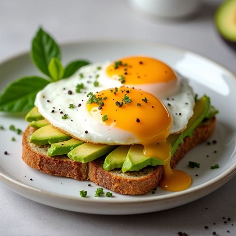 Protein-Packed Smashed Avocado Toast with Poached Eggs
