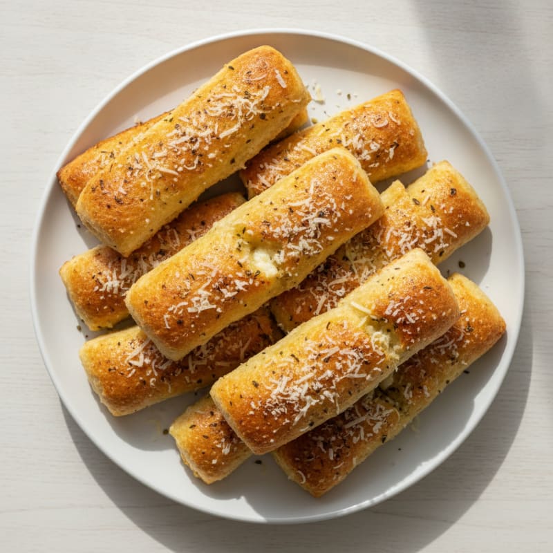 Warm Garlic Parmesan Breadsticks