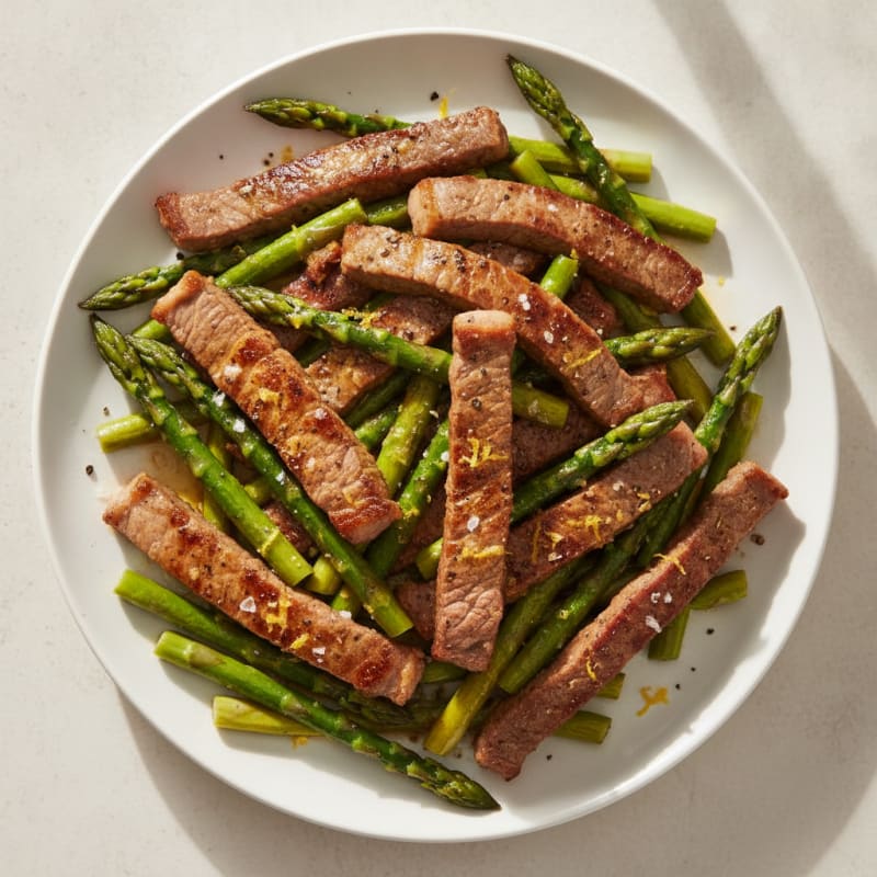 Lemon Herb Beef and Asparagus