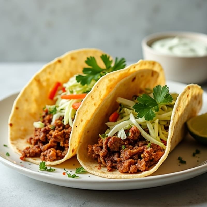 Slow Cooker Pulled Pork Tacos with Crunchy Cabbage Slaw