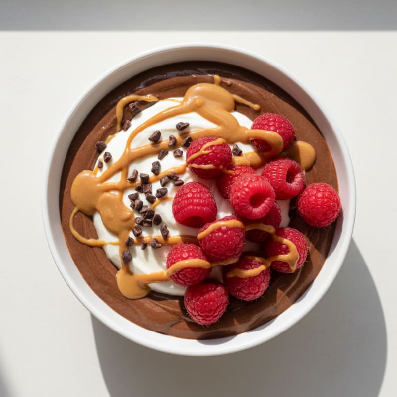 Silky Chocolate Protein Pudding with Greek Yogurt