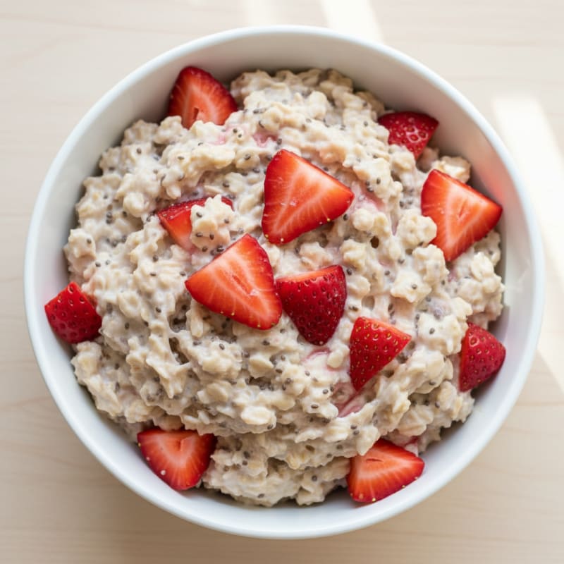 Strawberry Shortcake Overnight Oats