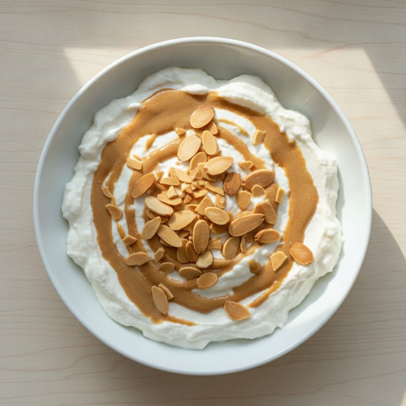Silky Greek Yogurt Protein Pudding with Almonds