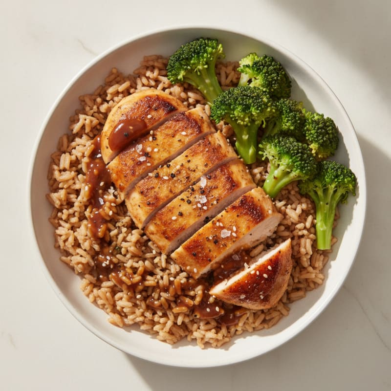 Pan-Seared Chicken and Rice Bowl
