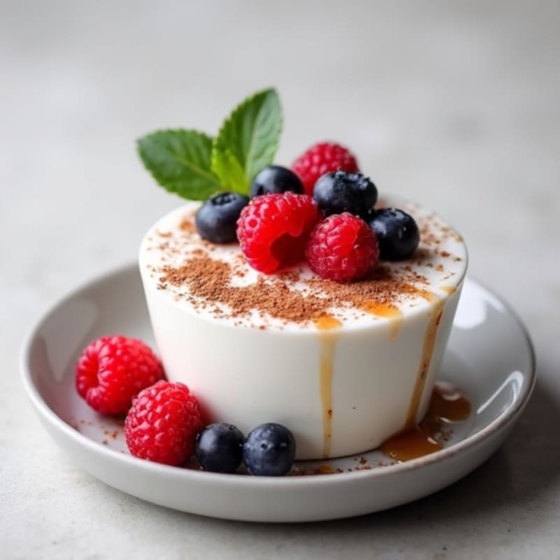 Greek Yogurt Protein Mousse with Mixed Berries