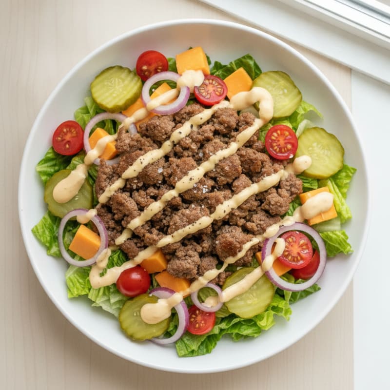 Deconstructed Cheeseburger Bowl
