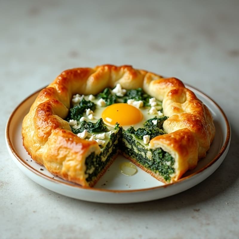 Crispy Spinach Feta Phyllo Pie