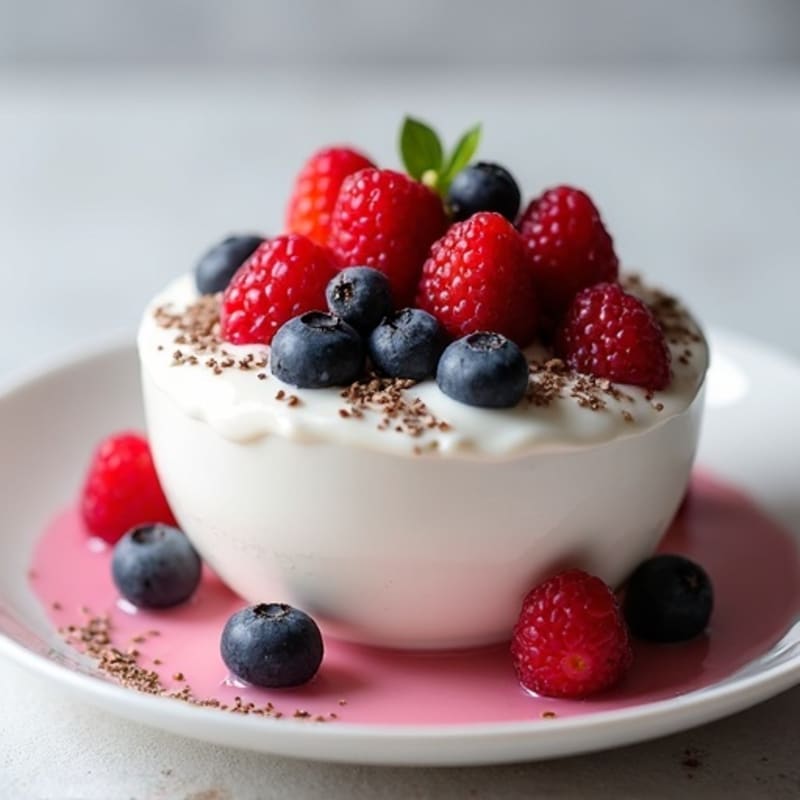Silky Greek Yogurt Protein Pudding with Berries