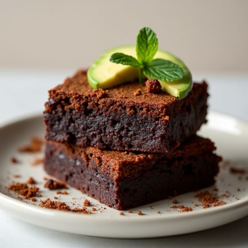 Fudgy Black Bean Avocado Brownies