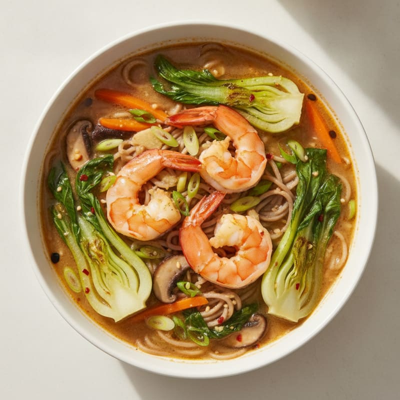 Shrimp and Vegetable Miso Ramen