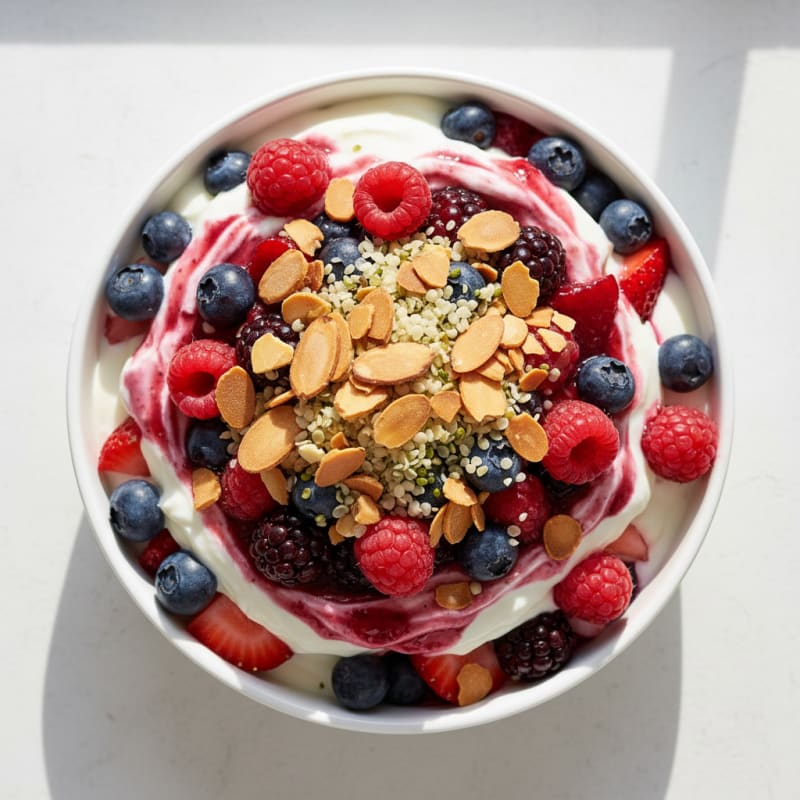 Creamy Greek Yogurt Protein Parfait with Mixed Berries
