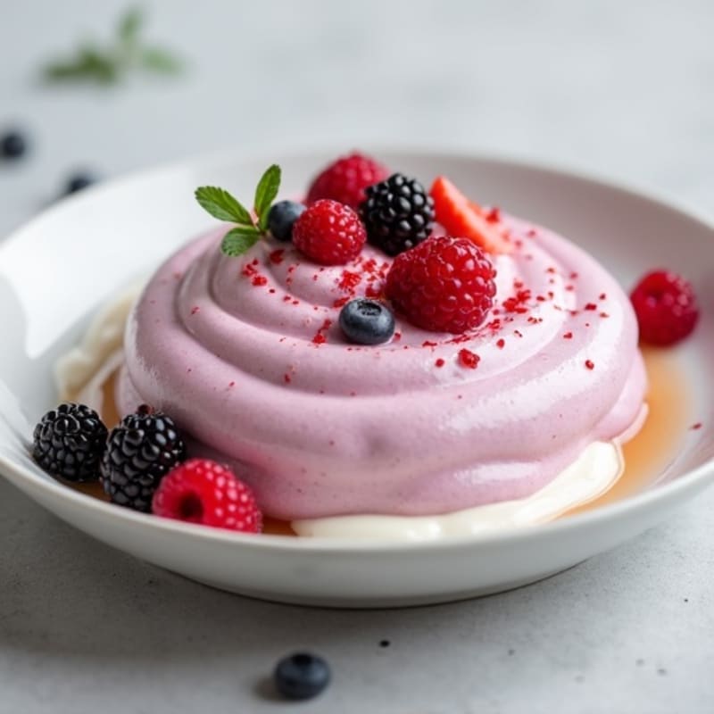 Creamy Greek Yogurt Protein Mousse with Mixed Berries