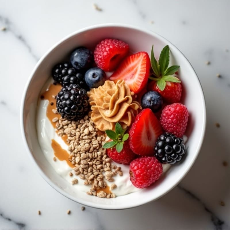 Greek Yogurt Protein Bowl with Berries and Almond Butter