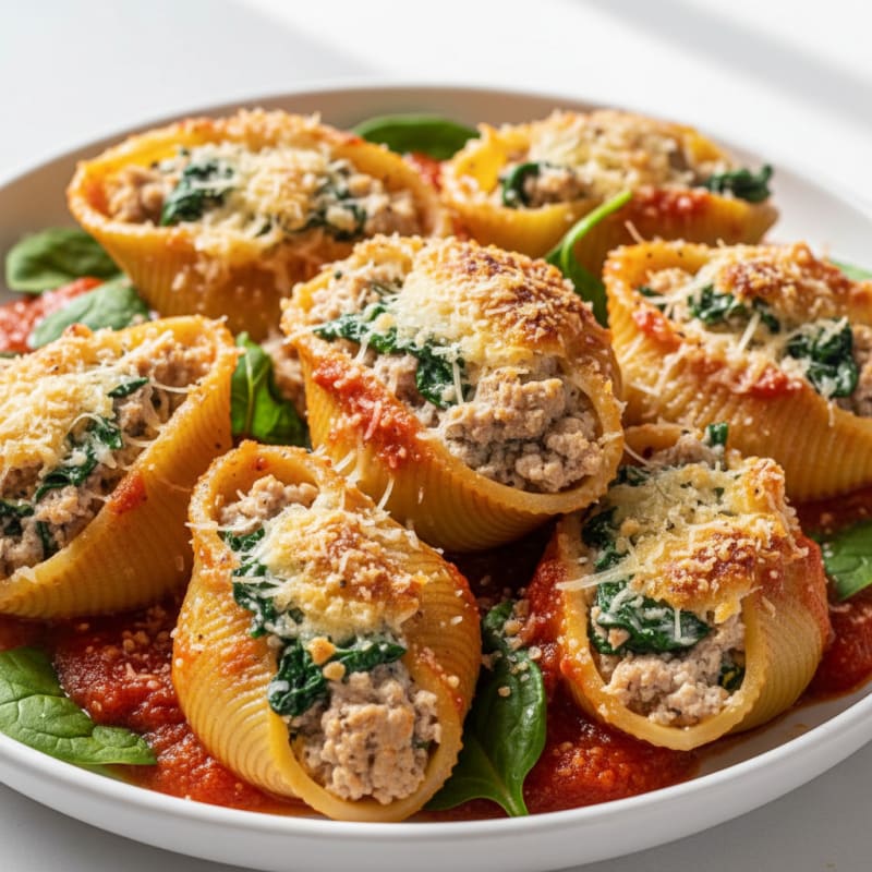 Creamy Spinach Ricotta Stuffed Shells