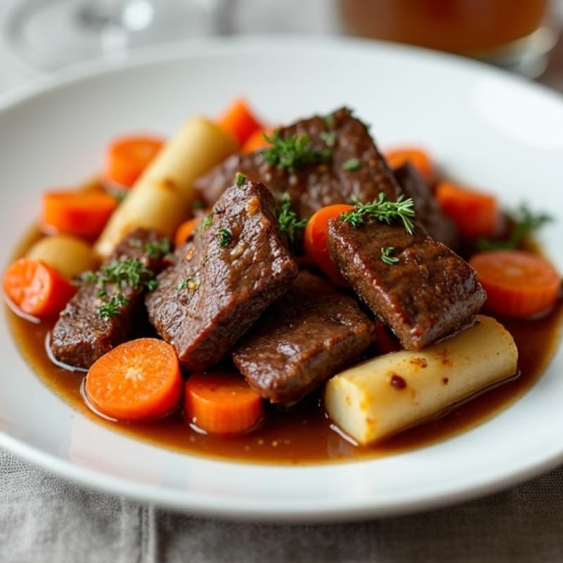 Tender Braised Beef with Hearty Root Vegetables