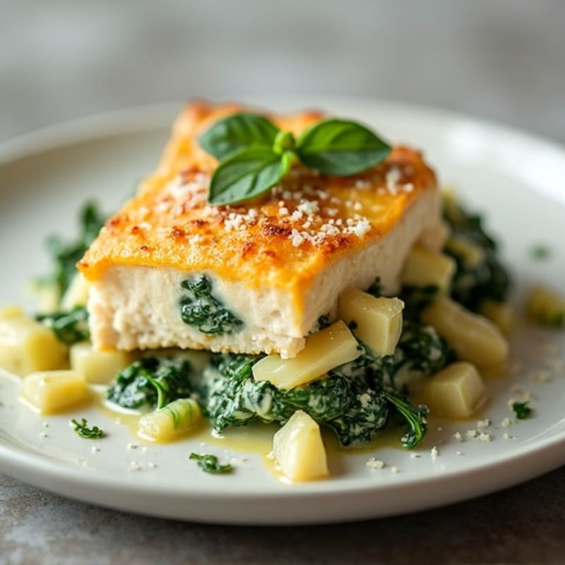 Creamy Chicken and Spinach Artichoke Bake
