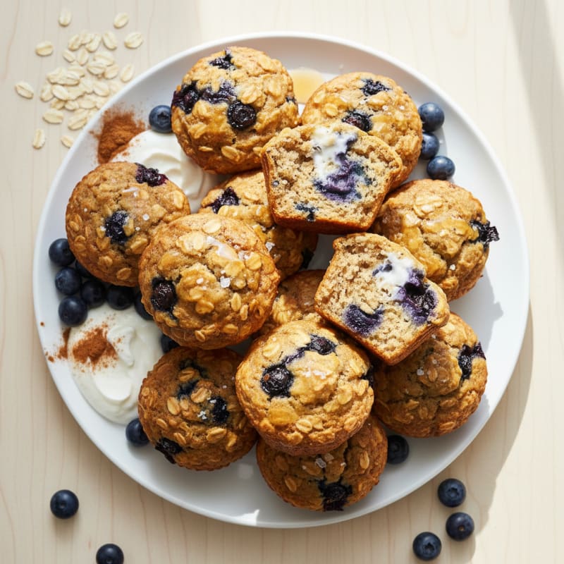 Blueberry Oatmeal Breakfast Muffins