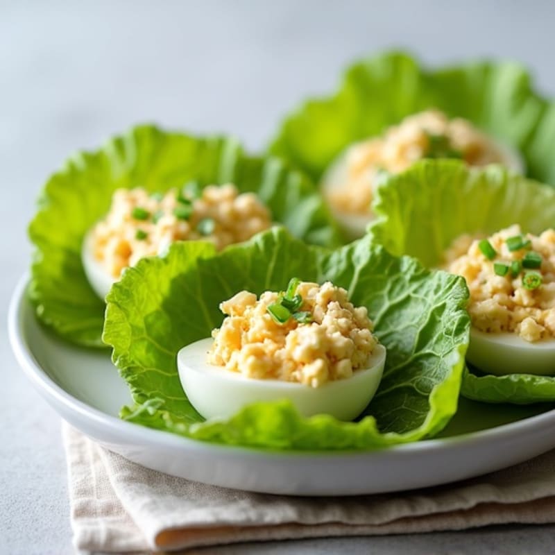 Creamy Greek Yogurt Egg Salad Lettuce Wraps