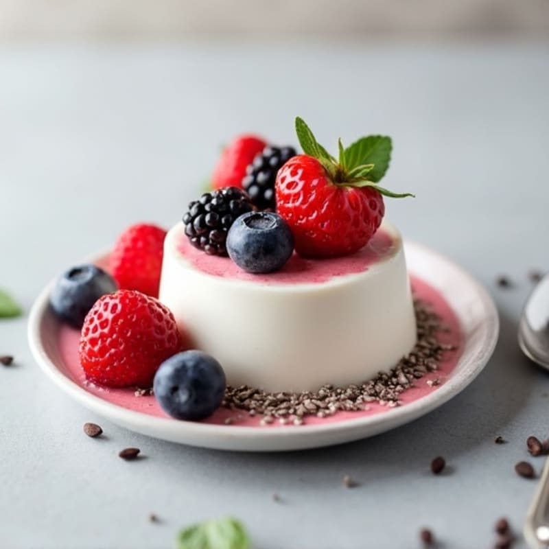 Silky Greek Yogurt Protein Mousse with Mixed Berries