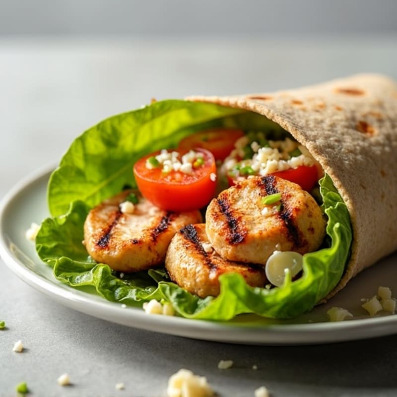 Grilled Chicken Caesar Wrap with Fresh Romaine