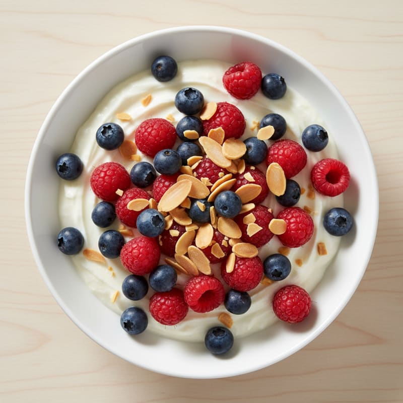 Silky Greek Yogurt Protein Bowl with Mixed Berries