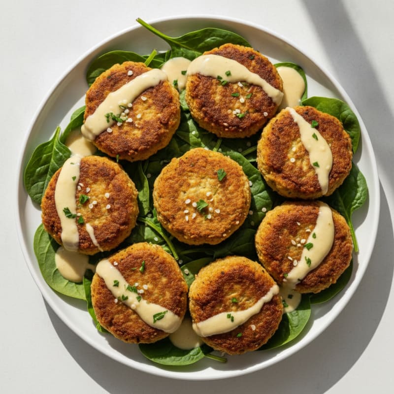 Falafel with Lemon-Tahini Drizzle