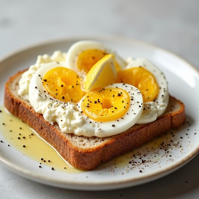Creamy Cottage Cheese Toast with Everything Bagel Seasoning