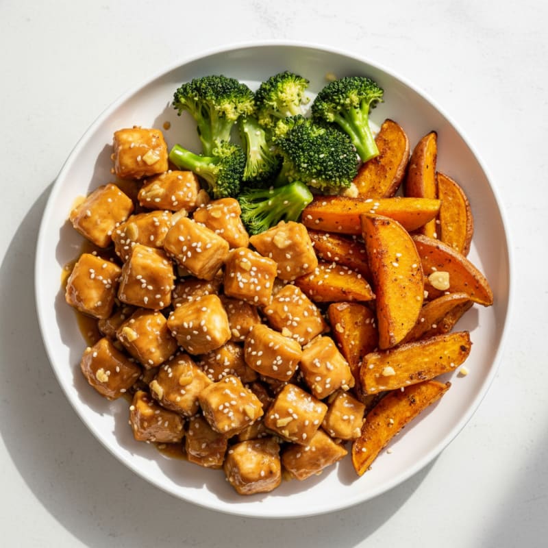 Teriyaki Chicken and Roasted Sweet Potatoes