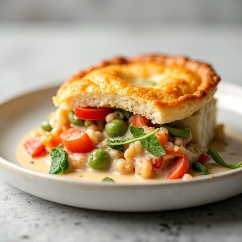 Creamy Lightened-Up Turkey Pot Pie