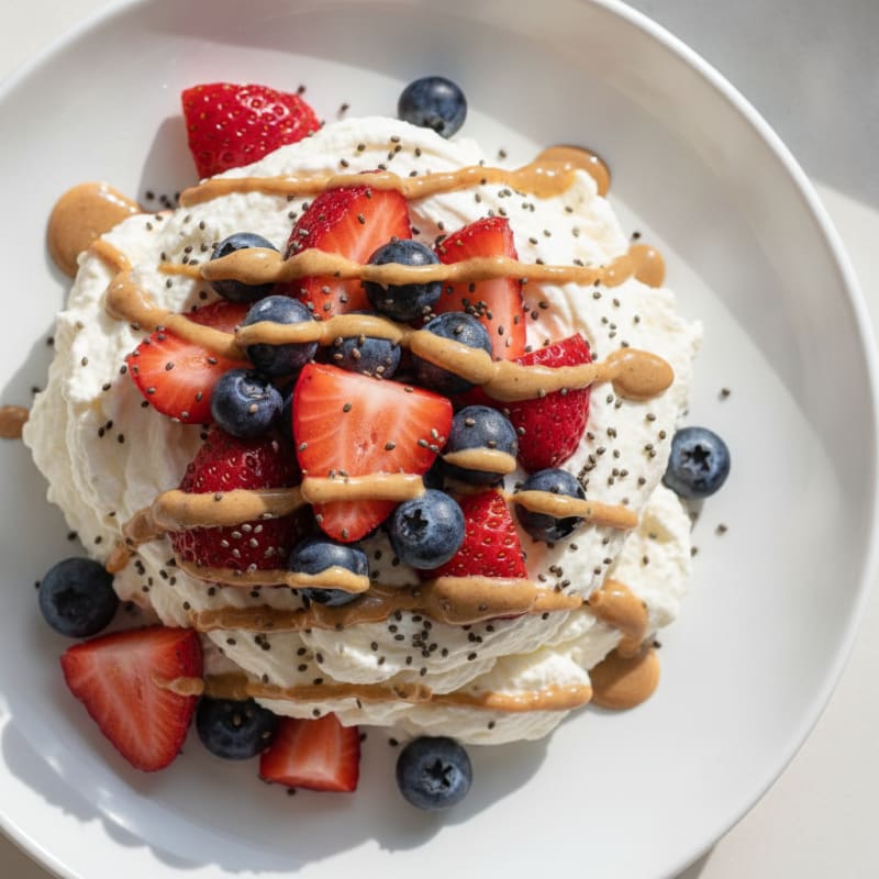 Greek Yogurt Protein Mousse with Fresh Berries