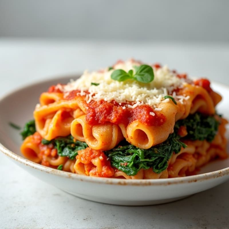 Healthy Baked Ziti with Lean Ground Turkey and Spinach