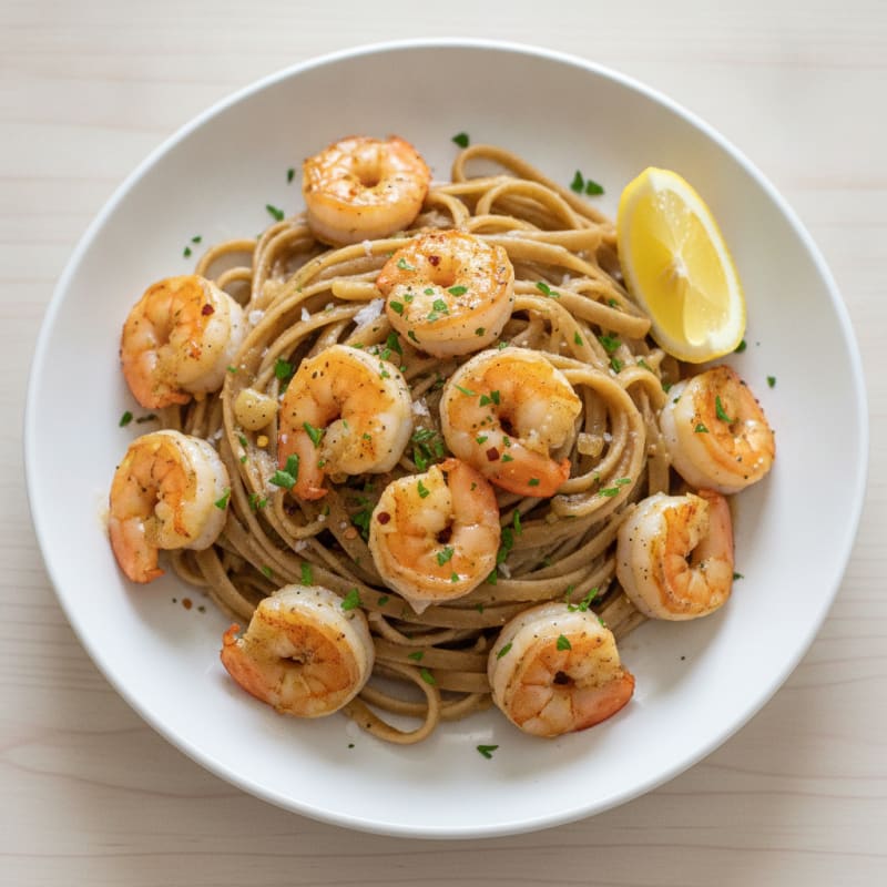 Garlic Butter Shrimp Scampi with Linguine