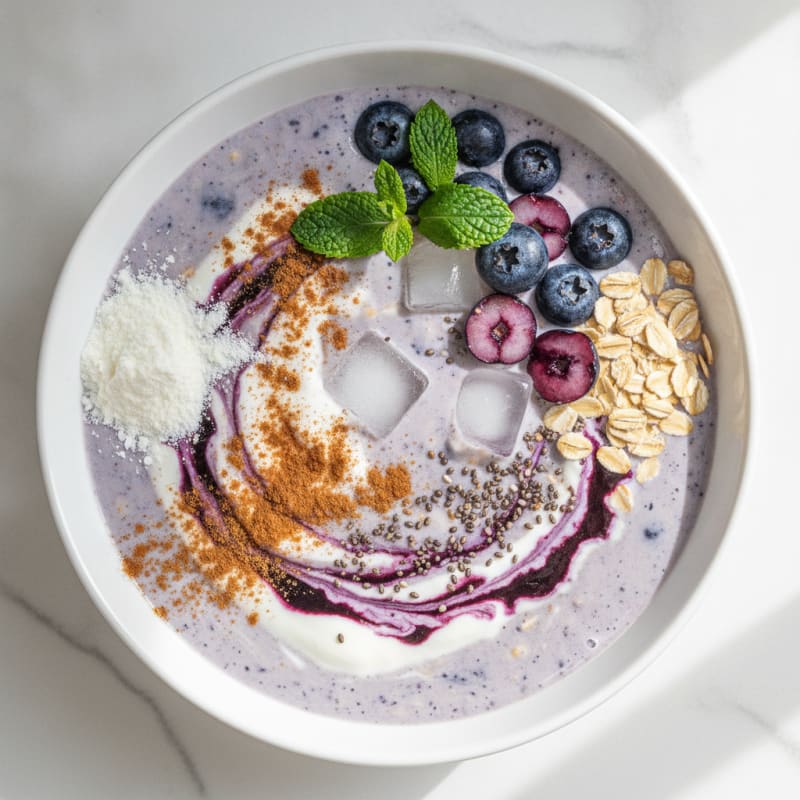 Creamy Berry Protein Oat Smoothie