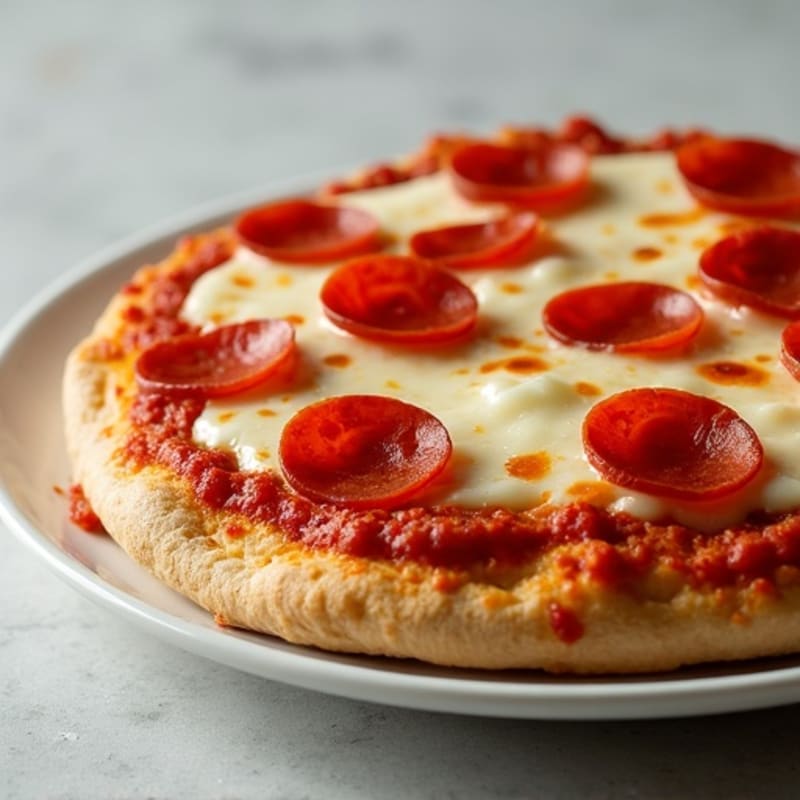 Crispy Chicken Pizza with Melted Mozzarella and Lean Pepperoni