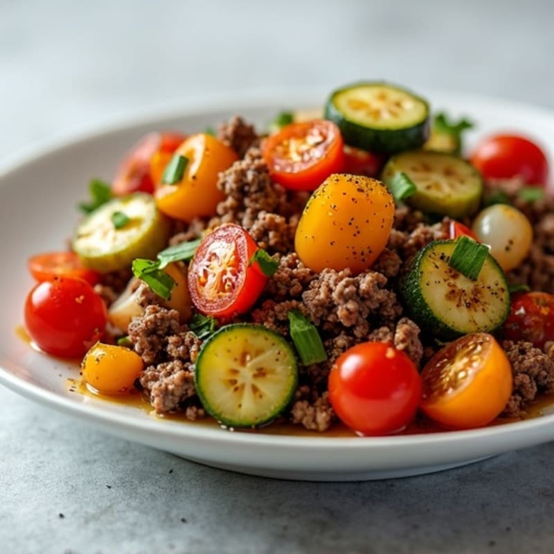 Lean Ground Beef and Vegetable Skillet