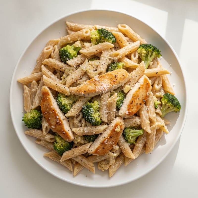Garlic Parmesan Chicken Alfredo Pasta