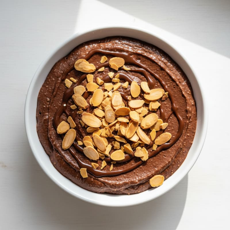 Silky Chocolate Protein Pudding with Almonds