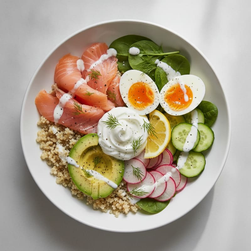 Smoked Salmon and Quinoa Power Bowl
