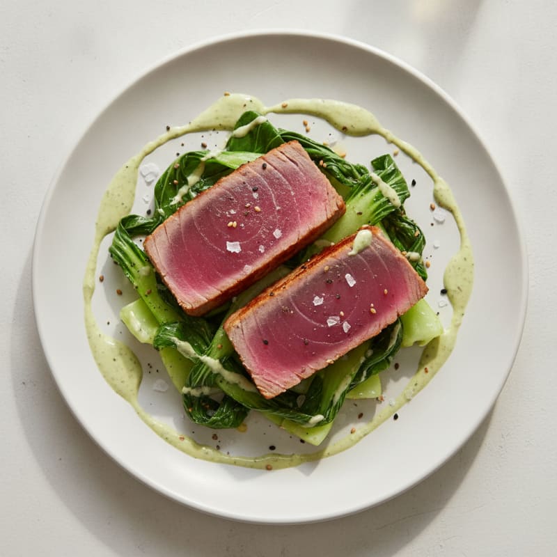 Pan-Seared Ahi Tuna with Wasabi Mayo