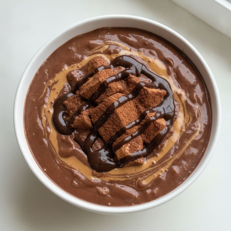 Chocolate Protein Shake with Silken Tofu and Peanut Butter
