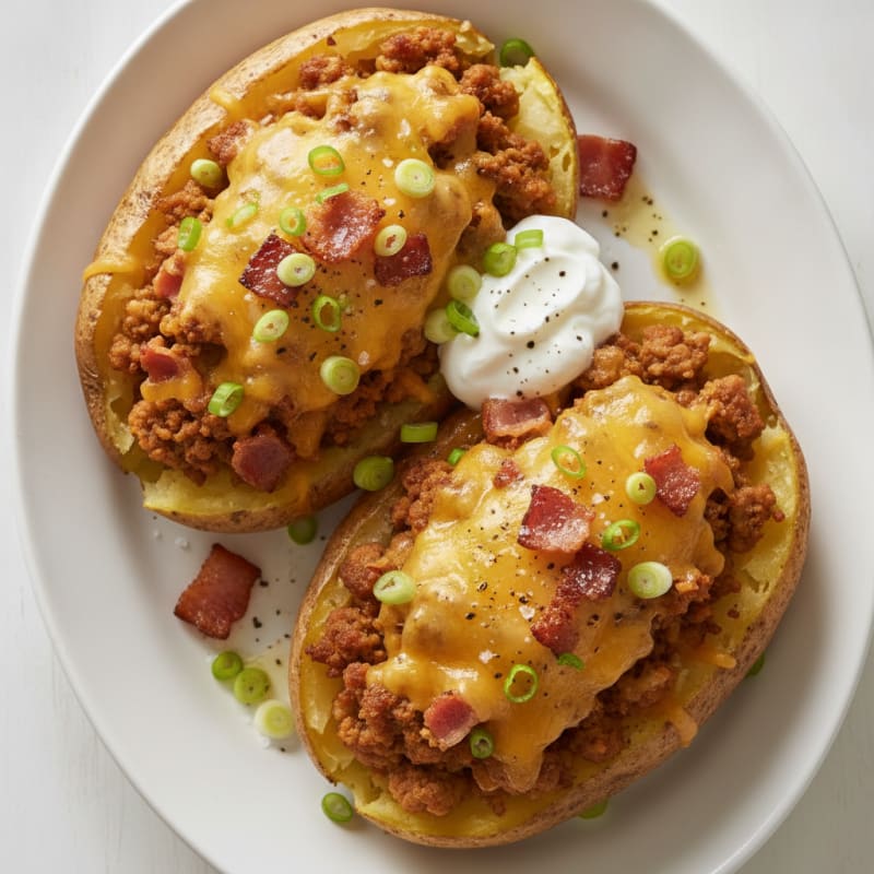 Bacon Cheddar Stuffed Potatoes