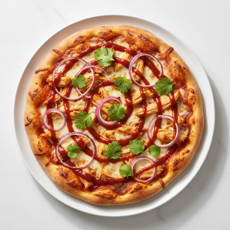 High-Protein BBQ Chicken Pizza with Red Onion